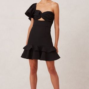 Keepsake the label blk one shoulder mini dress L 8